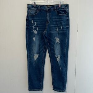 L&B Lucky & Blessed Mid Rise Boyfriend Jeans AA18
